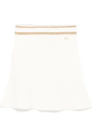 Alessandra Rich Ribgebreide flared mini