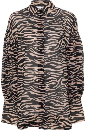 The Attico Overhemd met zebraprint