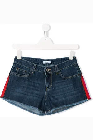 Msgm TEEN spijkershorts met logo streep