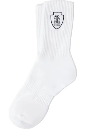 Brunello Cucinelli Sokken met geborduurd logo