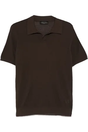 Roberto Collina Poloshirt met wafelpatroon