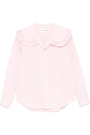 Comme des Garçons Blouse met wijde kraag en franje