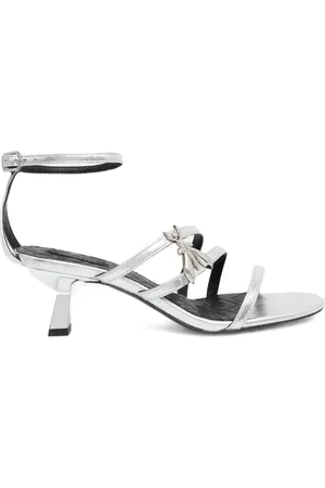 Patrizia Pepe Metallic hakken met bandjes