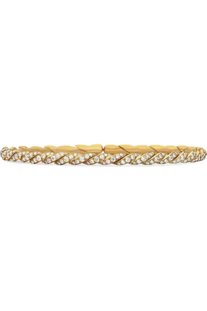 David Yurman 18kt geelgouden Pavéflex armband (3.5 mm)