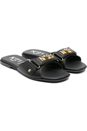 Nº21 Slippers met logoplakkaat