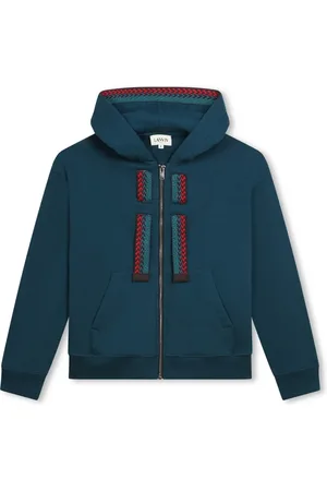 Lanvin Hoodie met geborduurd logo en rits