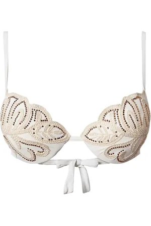 Twin-Set Bikinitop met borduurwerk en stras