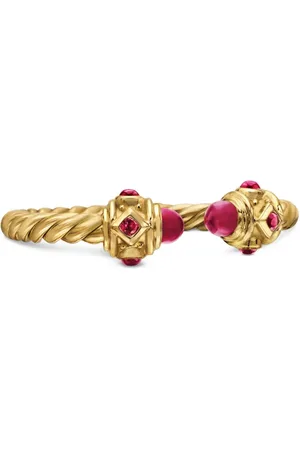 David Yurman 18kt geelgouden Renaissance ring met robijn (2.3 mm)