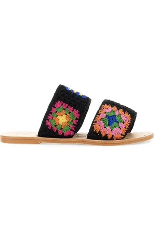 MANEBI Katoenen gehaakte sandalen