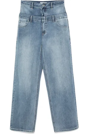 tibi Double Waist jeans met wassing