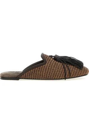 Brunello Cucinelli Jewel muiltjes met kwastje
