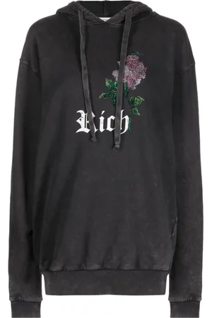 Alessandra Rich Hoodie verfraaid met stras