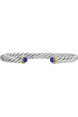 David Yurman 14kt geelgouden en sterlinge zilvers Cable armband (6 mm)