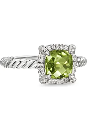 David Yurman Zilveren Petite Chatelaine ring met diamant (7mm)