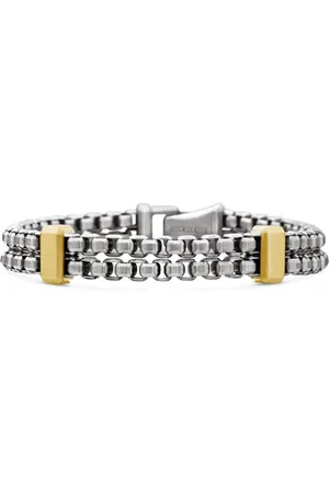 David Yurman Sterling zilveren Double Box schakelarmband (10.5mm)