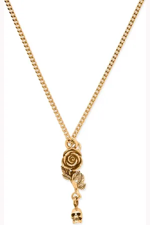 EMANUELE BICOCCHI Rose & Skull halsketting met hanger