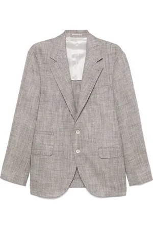 Brunello Cucinelli Blazer met visgraatpatroonn