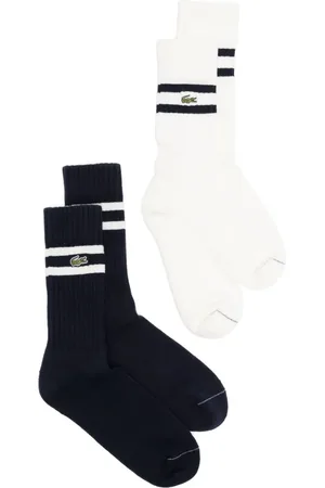 Lacoste Geribbelde katoenen sokken