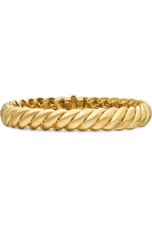 David Yurman 18kt geelgouden Sculpted Cable armband (8,5mm)