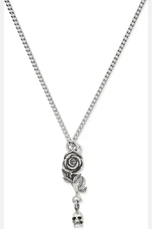 EMANUELE BICOCCHI Rose & Skull halsketting met hanger
