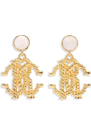 Roberto Cavalli Sculpturale oorringen met logo