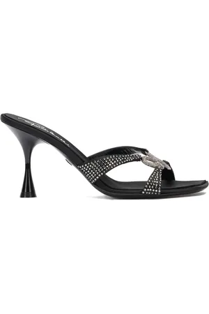 Roberto Cavalli Sandalen met verfraaide hak