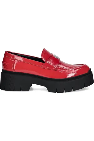 HUGO BOSS Gelakte loafers met chunky zool