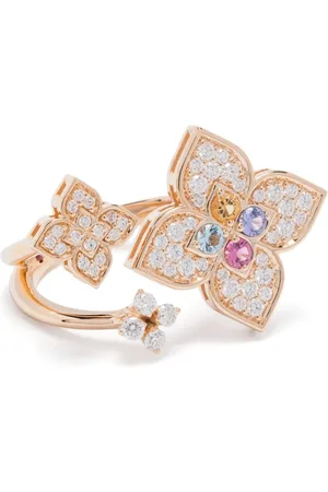 Roberto Coin 18kt roségouden Venetian Princess ring met stenen