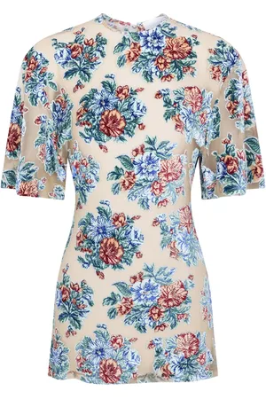 Paco rabanne Blouse met bloemen jacquard