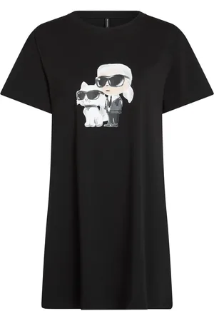 Karl Lagerfeld Ikon sketch nachtjapon met korte mouwen