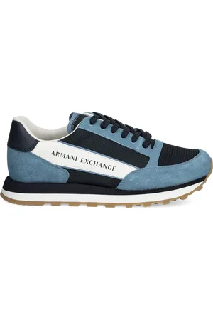 Armani Exchange Sneakers met suède vlak