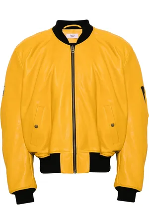 MARTINE ROSE Leren bomberjack met rits
