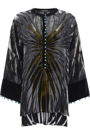 Roberto Cavalli Blouse met palmblad