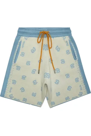 Rhude Banco "Stone Blue/Ivory" gebreide shorts