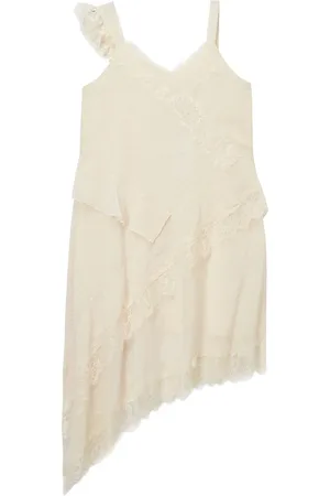 B+AB Asymmetrische jurk met kanten afwerking