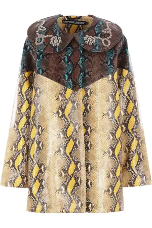 Chopova Lowena Belle oversized jack met slangenprint