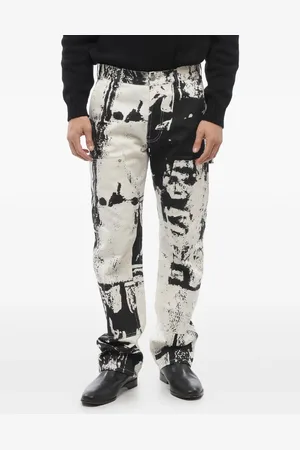 Alexander McQueen Jeans met doodskopprint