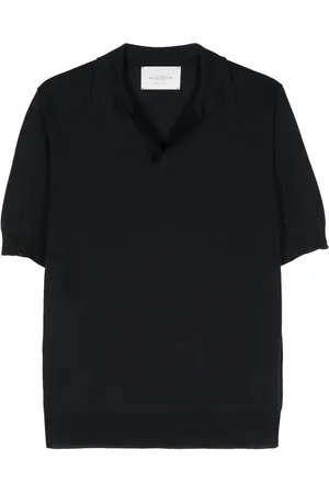 BALLANTYNE Fijngeribbeld poloshirt