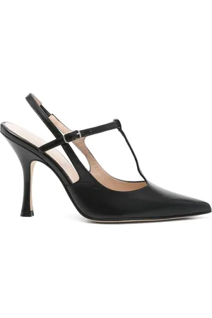 ANNA F. 100 mm leren pumps