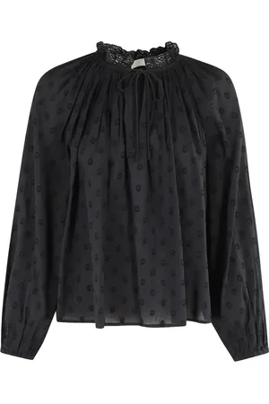 ULLA JOHNSON Ada blouse met pofmouwen en jacquard