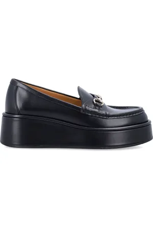 Gucci Horsebit loafers met plateauzool