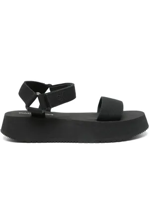 Calvin Klein Canvas sandalen met plateauzool