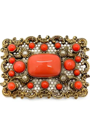 JENNIFER GIBSON JEWELLERY 1930s broche verfraaid met kristallen
