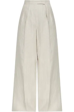 Max Mara Plooibroek met wijde pijpen