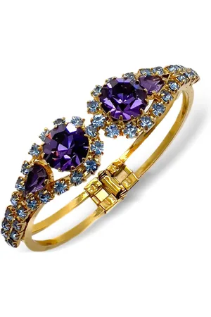 JENNIFER GIBSON JEWELLERY 1950s Crystal Clamper armband
