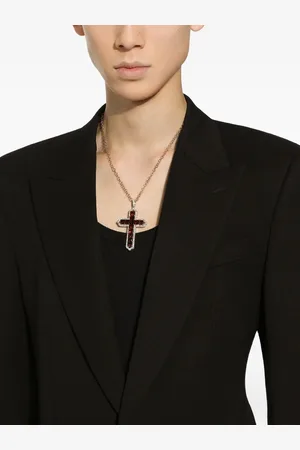 Dolce & Gabbana 18kt gouden Tradition hanger met diamant en granaat