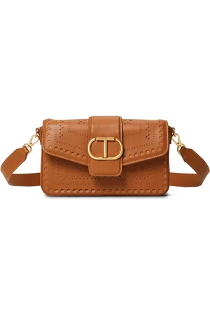 Twin-Set Oval T leren schoudertas
