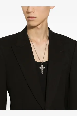 Dolce & Gabbana 18kt witgouden Tradition hanger met diamant