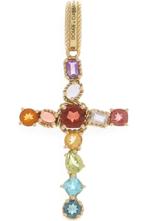 Dolce & Gabbana 18kt geelgouden Rainbow hanger met meerdere stenen