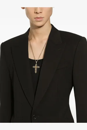 Dolce & Gabbana 18kt gouden Tradition hanger met diamant en saffier